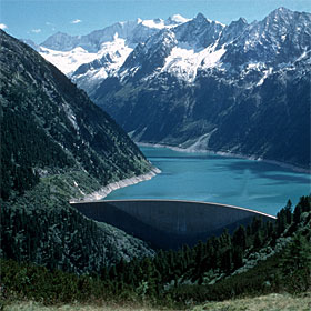 Schlegeis water reservoir